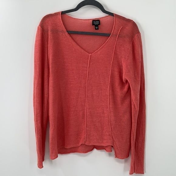 Eileen Fisher 100% linen Top Sz L - Picture 5 of 5